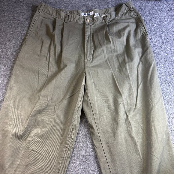 Vintage 1999 Old Navy Mens Pleated Chino Pants 40x32 Green Pocket 100% Cotton - Picture 1 of 9